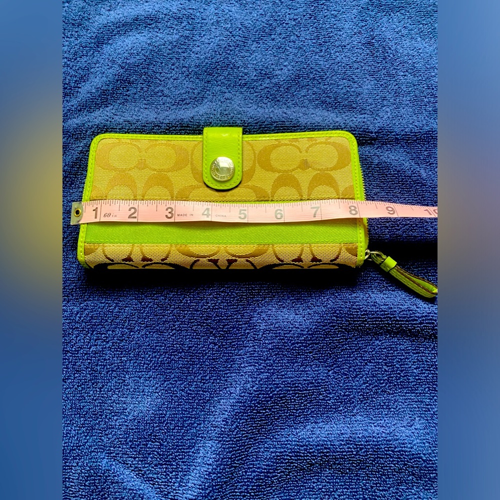 green coach wallet